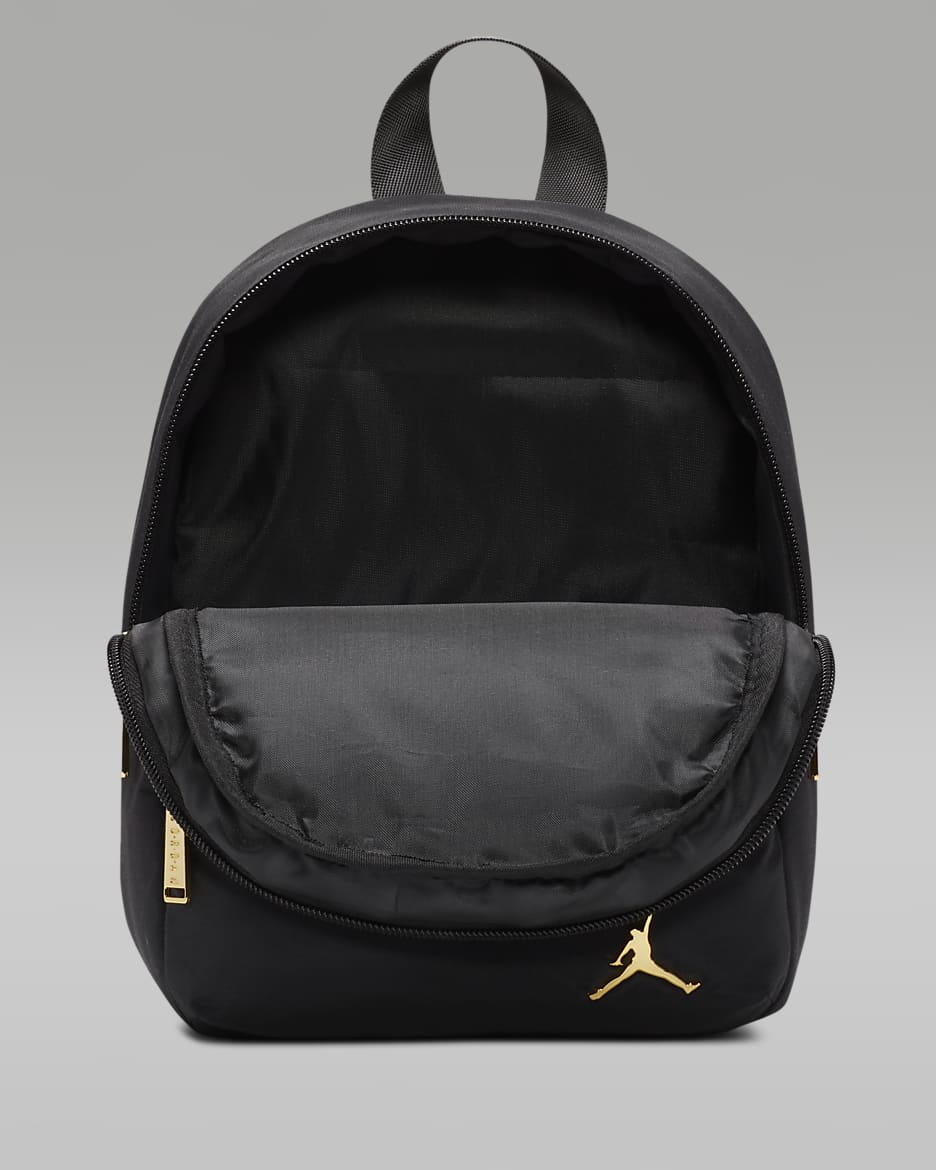Jordan Black and Gold Backpack Medium Backpack
